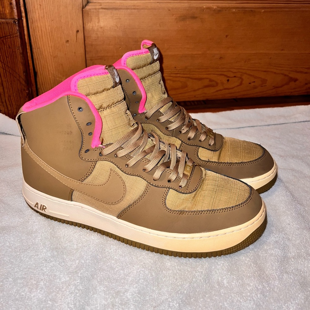 Nike Air Force One Golden Tan Pink Size 13